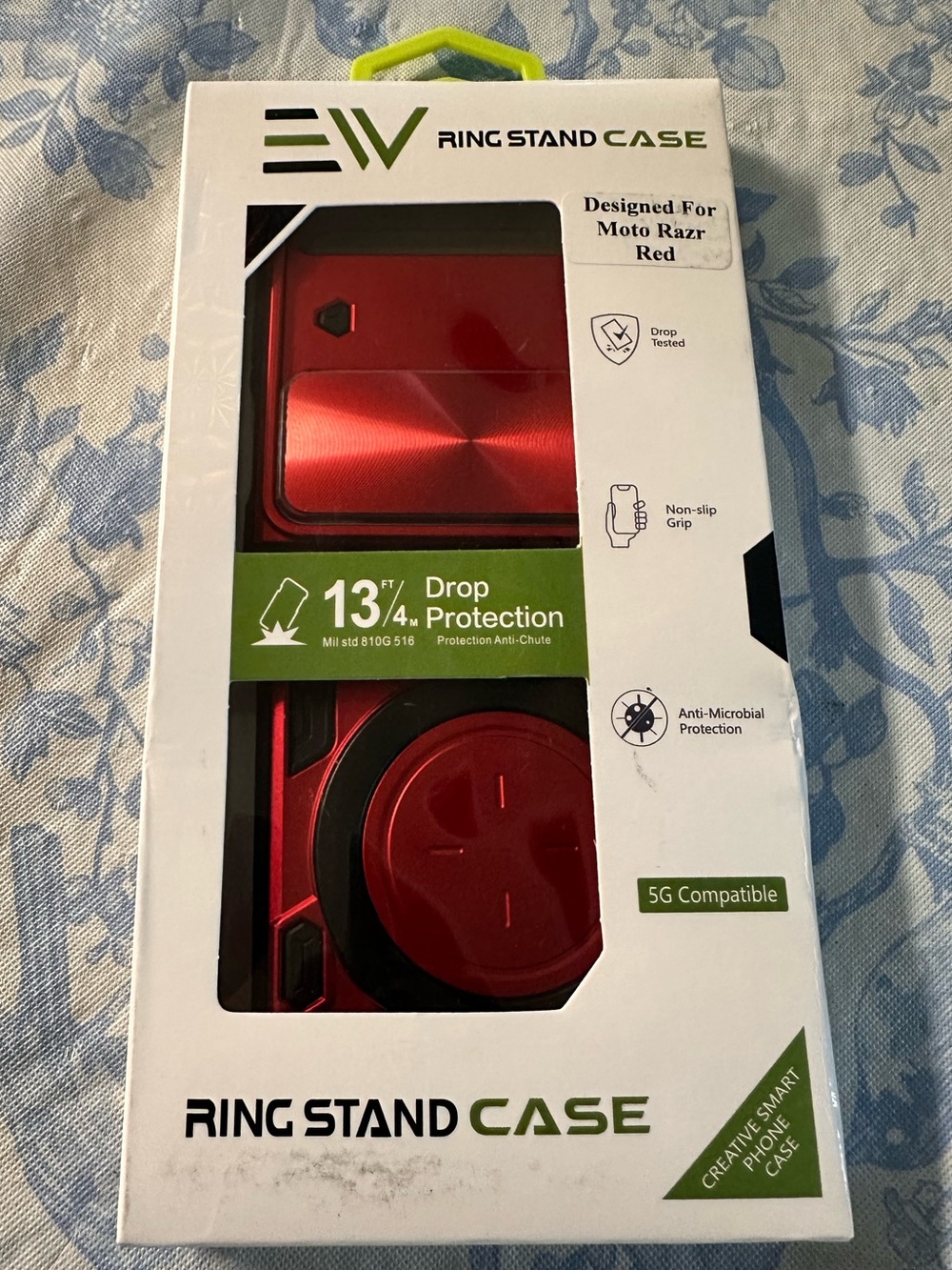 Ring Stand Protective Case for Moto Razr - Metallic Red